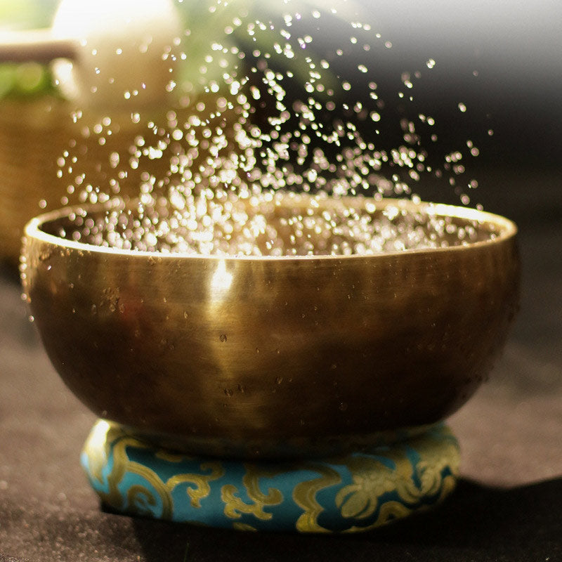 Buddha Stones Tibetan Sound Bowl Artigianale per Guarigione e Meditazione Set di Campane Tibetane per Canto ad Energia Positiva