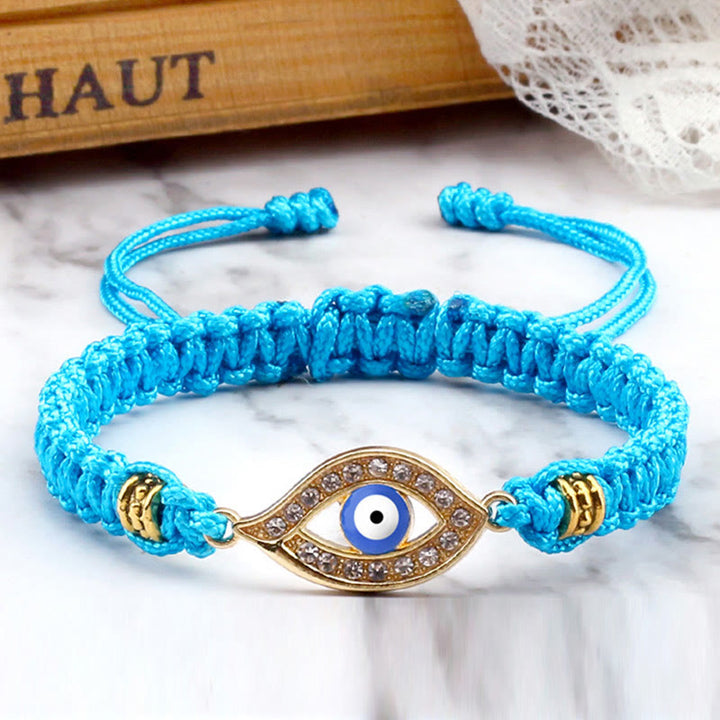 Braccialetto di corda Buddha Stones Evil Eye Keep Away Evil Spirits