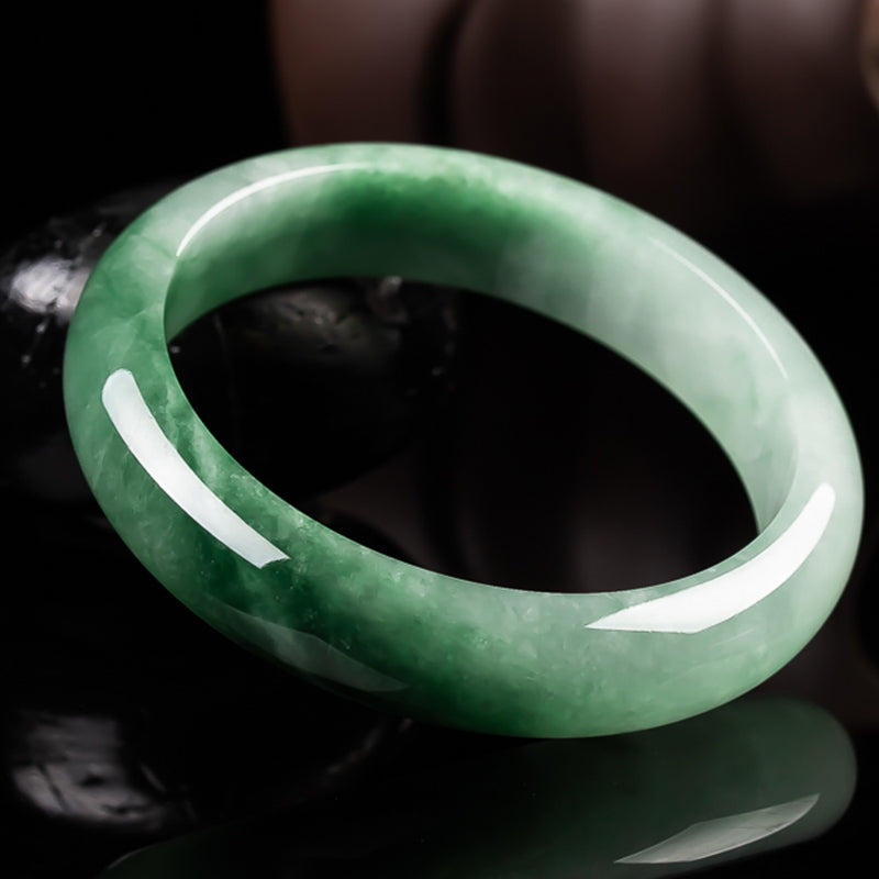 Braccialetto di benedizione della fortuna in giada naturale Buddha Stones