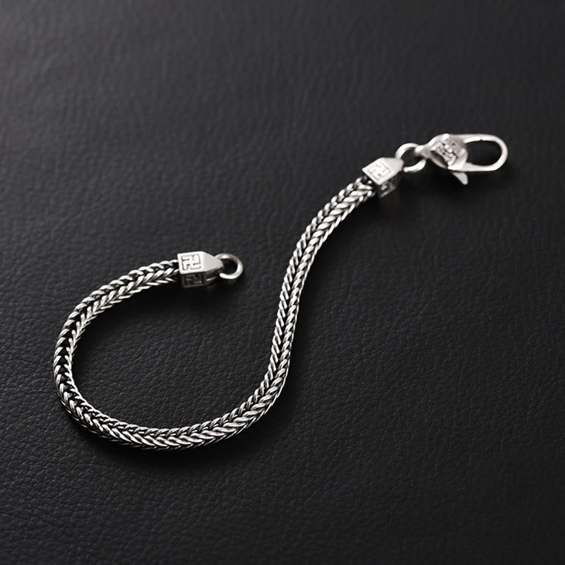 Braccialetto a catena con potere spirituale con svastica e doppio Dorje tibetano Buddha Stones Vajra - image 1