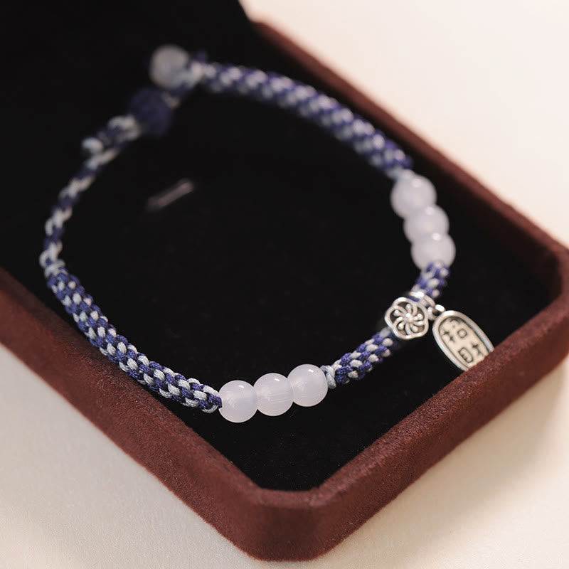 Braccialetto di corda portafortuna fatto a mano con Buddha Stones - image 1