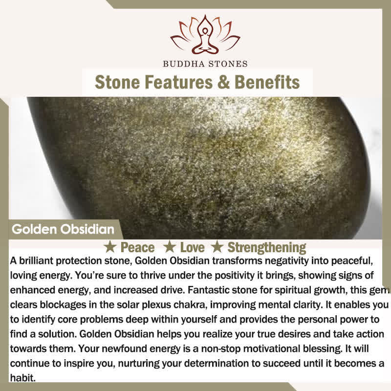 Buddha Stones che assorbono le energie negative Ossidiana Bundle