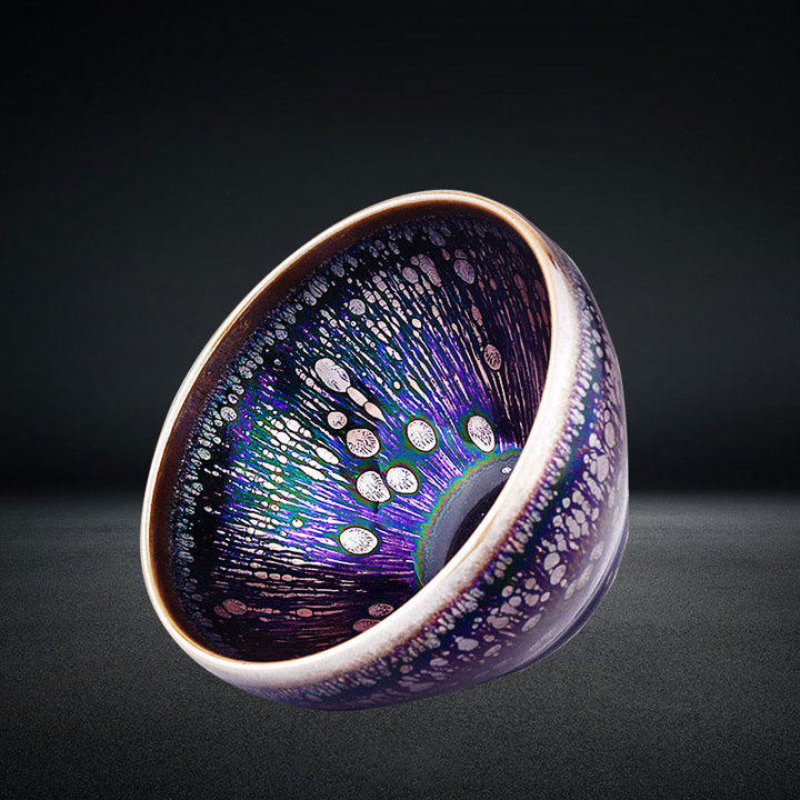 Buddha Stones fatte a mano Jianzhan cinese viola smaltato tazza da tè in ceramica tazza da tè in ceramica Tenmoku Kung Fu