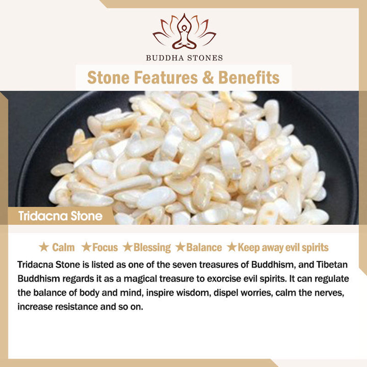 Orecchini pendenti con perline di giada e fiore di pietra di Tridacna Buddha Stones