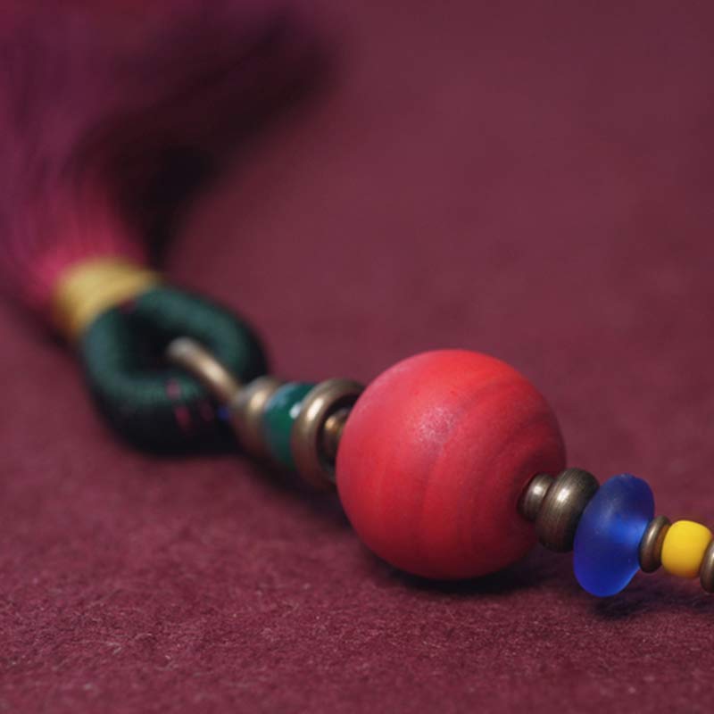 Buddha Stones 108 Mala Beads Bodhi Seed Dzi Bead Peace Tassel Bracciale