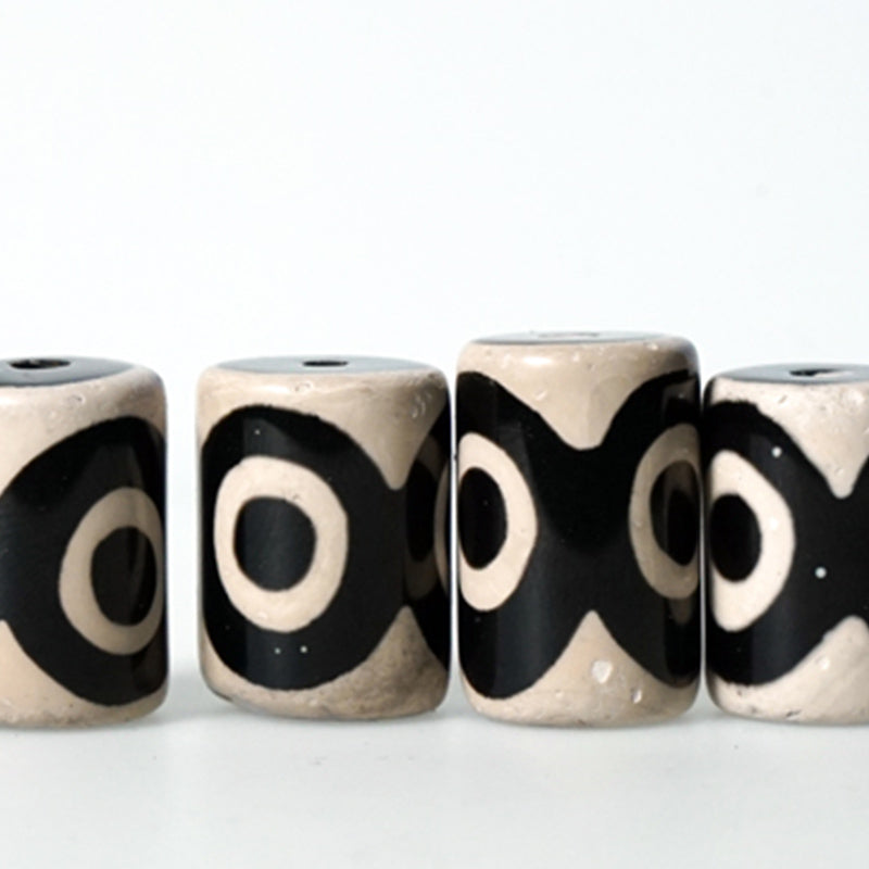 Braccialetto di coppia di protezione in rame con perline di Dzi in legno di ebano Buddha Stones