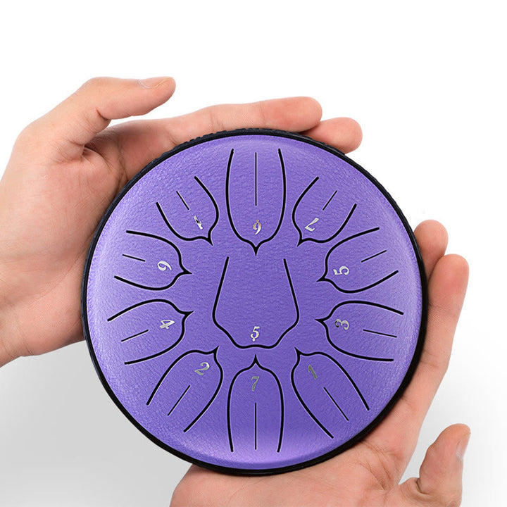 Buddha Stones Steel Tongue Drum Sound Healing Meditazione Yoga Lotus Drum Kit 11 Note 6 Pollici