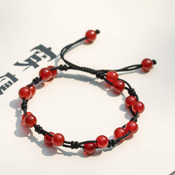 Bracciale Buddha Stones Agata rossa Agata muschiata Cinabro Calma