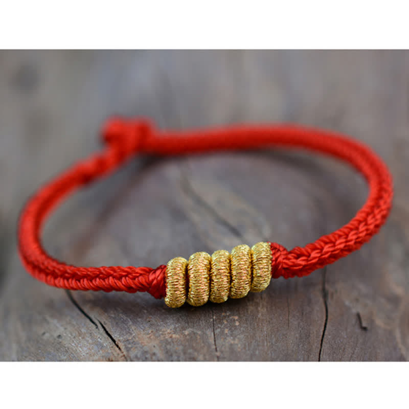 Braccialetto fatto a mano con corda intrecciata con nodo cinese, design semplice, fortuna e forza