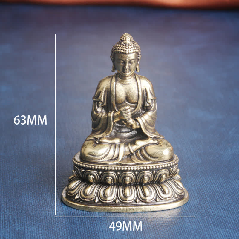 Decorazione della statua in rame della serenità del Buddha Tathagata - image 7