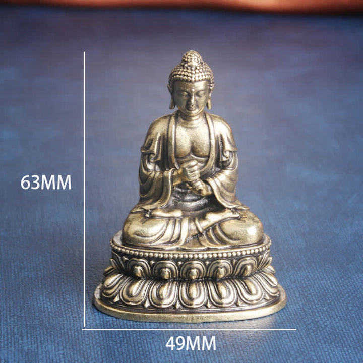 Decorazione della statua in rame della serenità del Buddha Tathagata - image 7