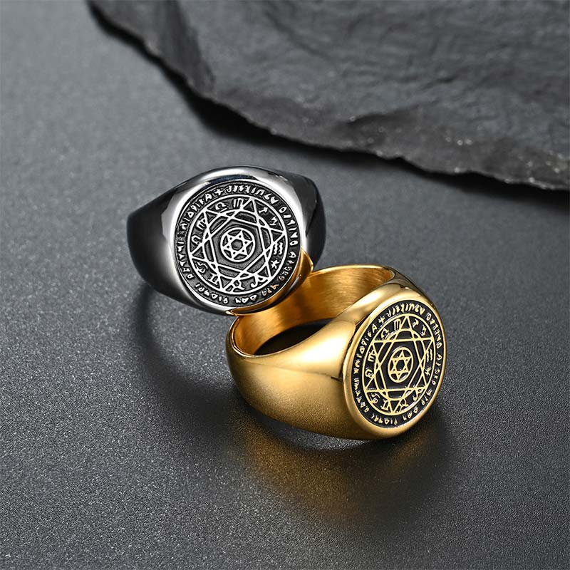 Buddha Stones 12 Costellazioni dello Zodiaco Anello di Protezione Stella di David