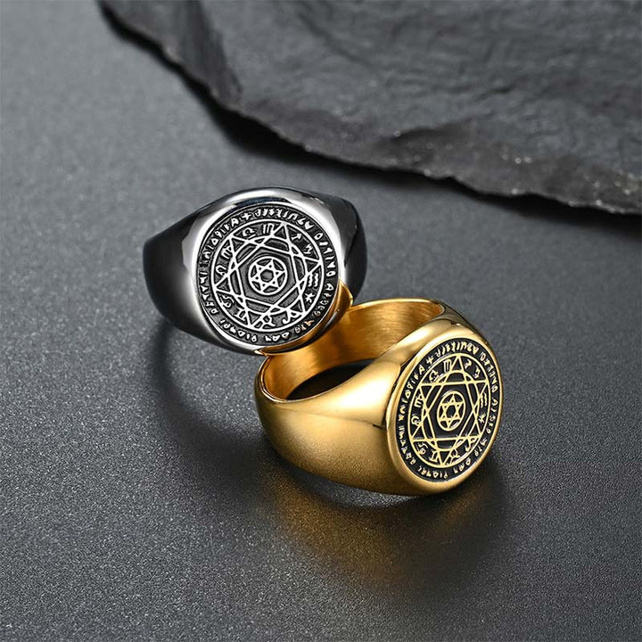 Buddha Stones 12 Costellazioni dello Zodiaco Anello di Protezione Stella di David