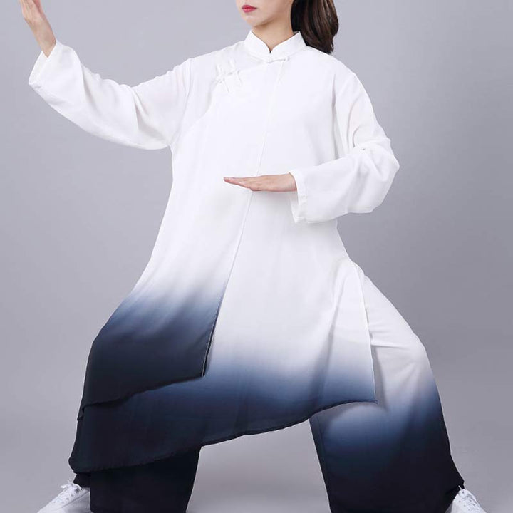 Buddha Stones Pittura sfumata Meditazione Preghiera Spirituale Zen Tai Chi Qigong Pratica Set di abbigliamento unisex