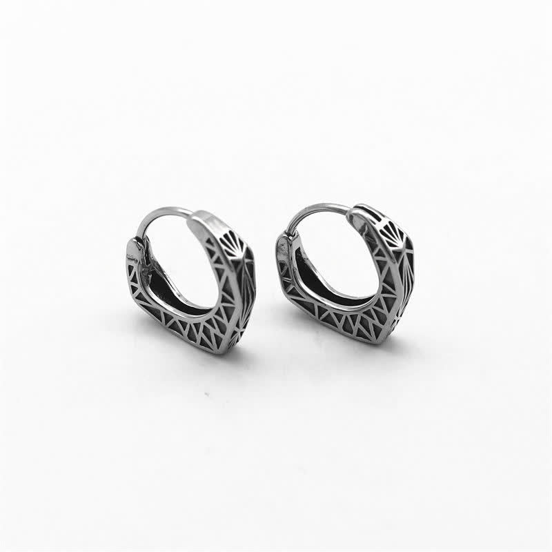 Orecchini Viking Hoop Titanium Steel Balance