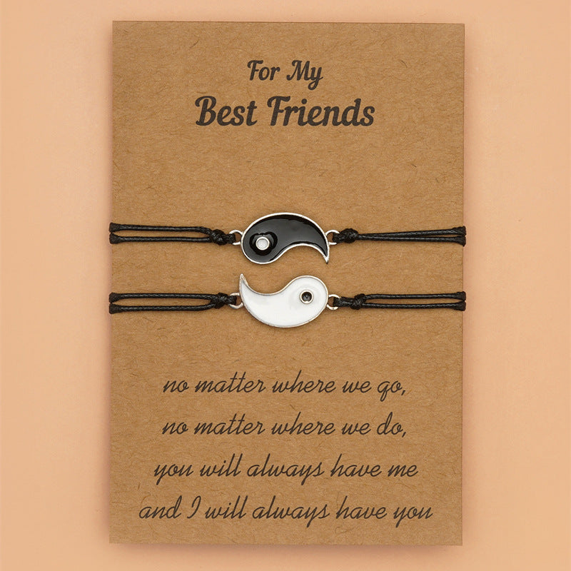 Braccialetto di coppia in ematite Yin Yang Buddha Stones 2 pezzi - Yin Yang (NUOVA EDIZIONE CON CARTA) - image 10