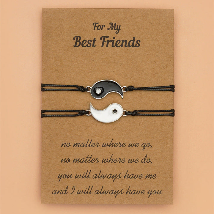 Braccialetto di coppia in ematite Yin Yang Buddha Stones 2 pezzi - Yin Yang (NUOVA EDIZIONE CON CARTA) - image 10