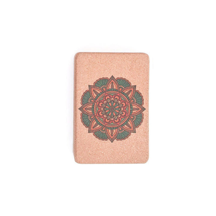 Buddha Stones Mandala Tibetano Blocco di Sughero per Yoga Consapevole - Mandala Verde Fiore - image 15