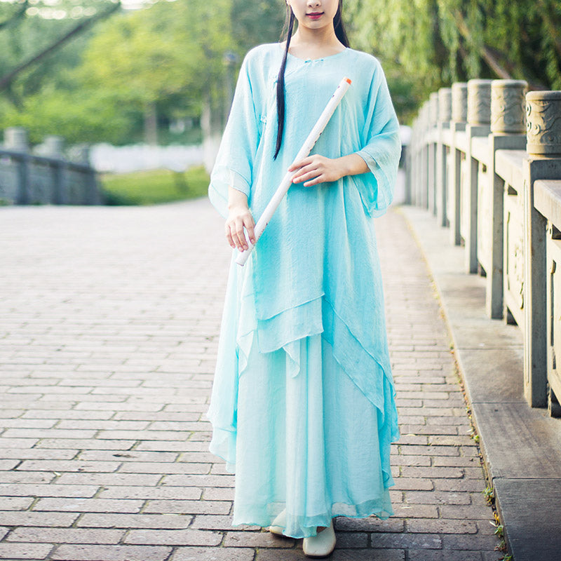 Buddha Stones 3 pezzi Yoga Chiffon Abbigliamento uniforme Meditazione Zen Pratica Set da donna - image 16