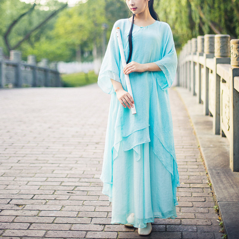 Buddha Stones 3 pezzi Yoga Chiffon Abbigliamento uniforme Meditazione Zen Pratica Set da donna - image 15