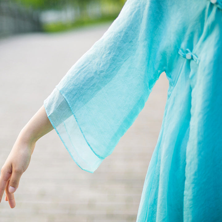 Buddha Stones 3 pezzi Yoga Chiffon Abbigliamento uniforme Meditazione Zen Pratica Set da donna - image 10