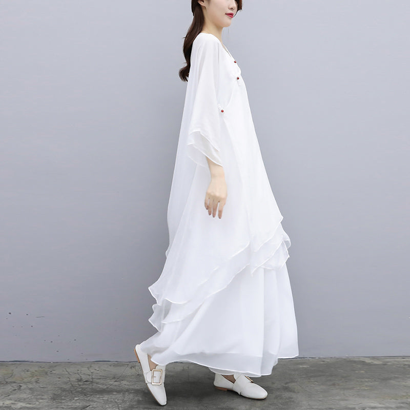Buddha Stones 3 pezzi Yoga Chiffon Abbigliamento uniforme Meditazione Zen Pratica Set da donna