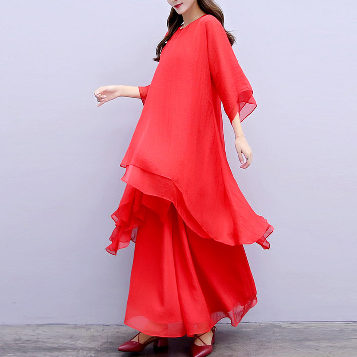 Buddha Stones 3 pezzi Yoga Chiffon Abbigliamento uniforme Meditazione Zen Pratica Set da donna - image 31