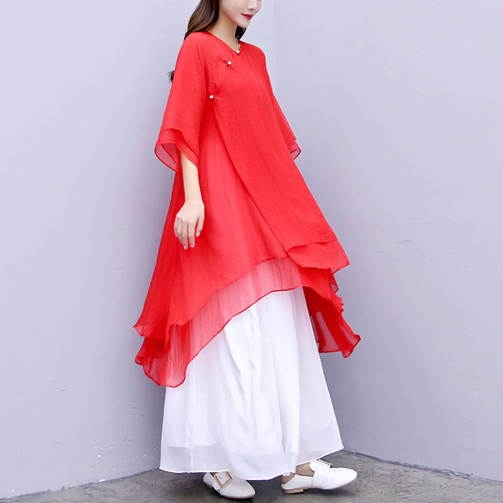 Buddha Stones 3 pezzi Yoga Chiffon Abbigliamento uniforme Meditazione Zen Pratica Set da donna - image 34