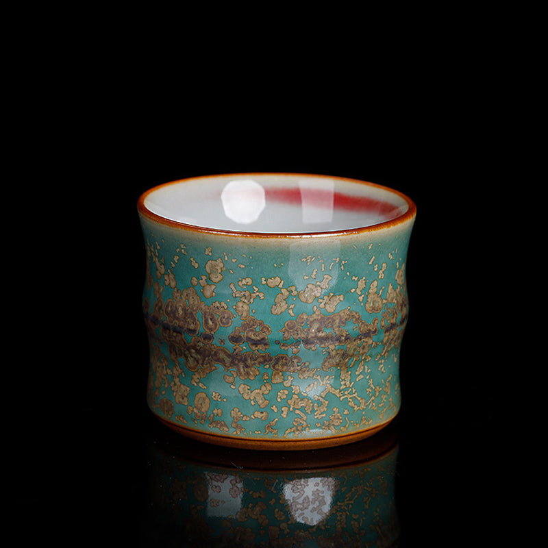 Buddha Stones Kiln Change Ceramica Bambù Design Tazza da tè Kung Fu Tazza da tè