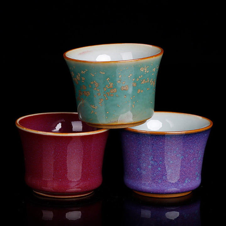 Buddha Stones Kiln Change Ceramica Bambù Design Tazza da tè Kung Fu Tazza da tè