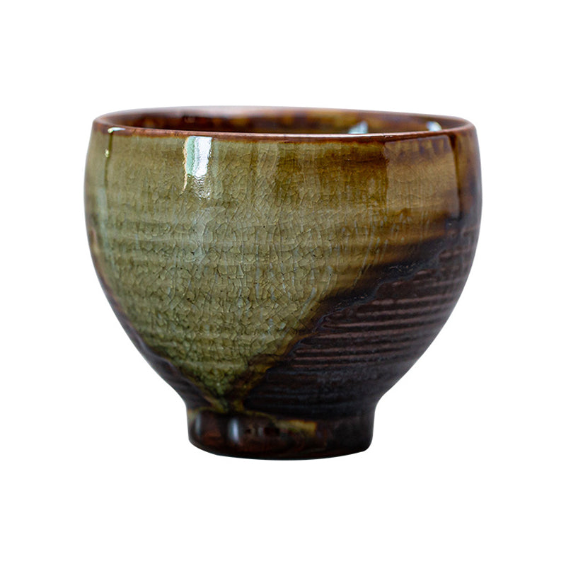 Tazza da tè in ceramica Kung Fu con cambio forno marrone retrò Buddha Stones