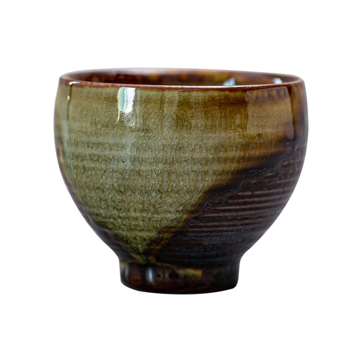 Tazza da tè in ceramica Kung Fu con cambio forno marrone retrò Buddha Stones
