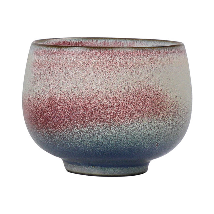 Tazza da tè in ceramica con cambio forno e sfumatura rossa retrò Buddha Stones Kung Fu Tea Cup