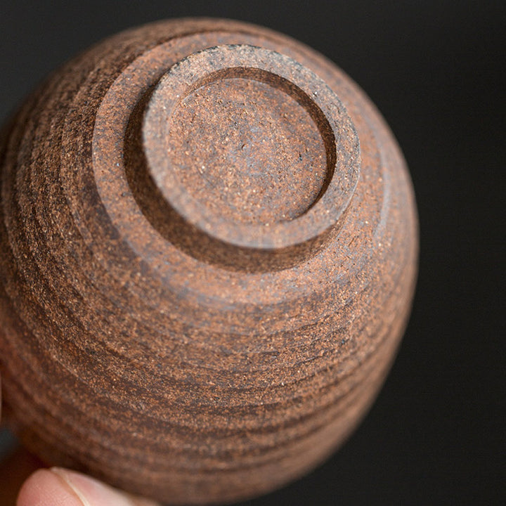 Tazza da tè in ceramica marrone retrò artigianale Buddha Stones Kung Fu Tea Cup