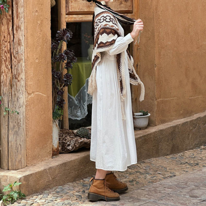 Buddha Stones marroni beige tibetane, in stile invernale, comodo da viaggio