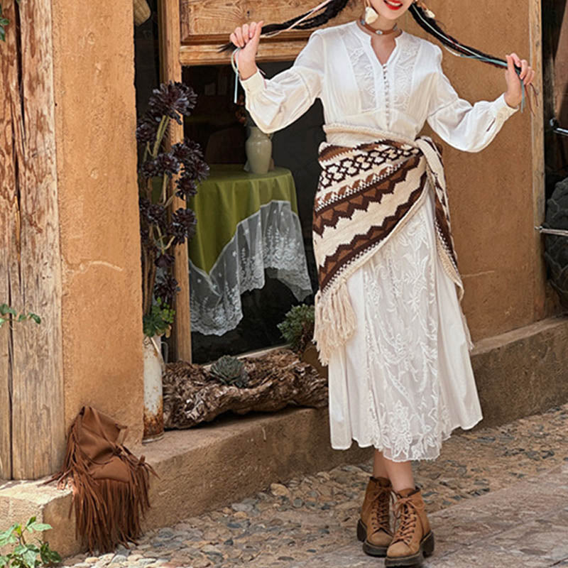 Buddha Stones marroni beige tibetane, in stile invernale, comodo da viaggio - image 7