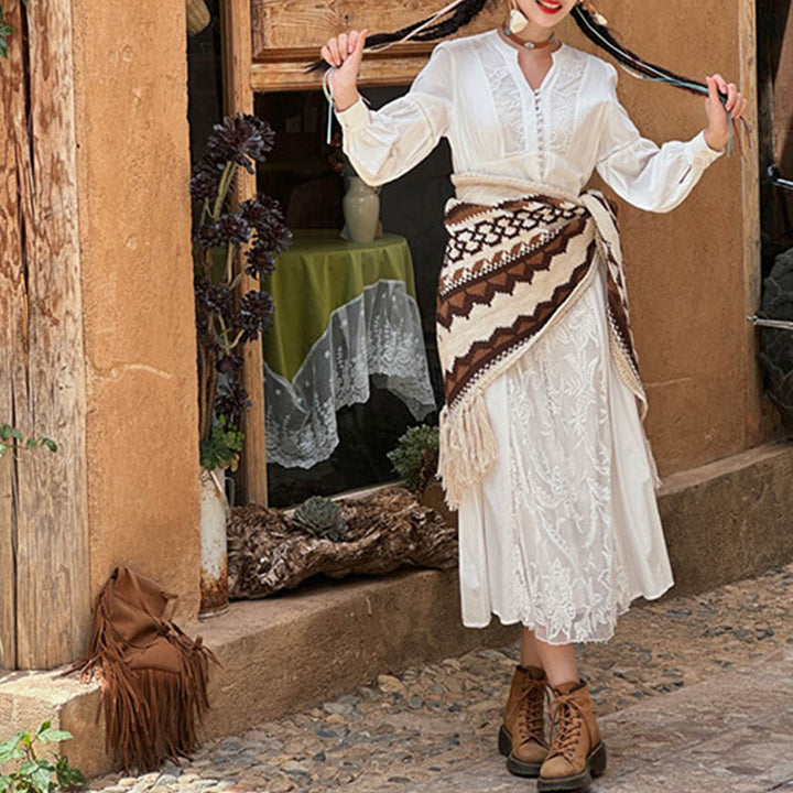 Buddha Stones marroni beige tibetane, in stile invernale, comodo da viaggio - image 7