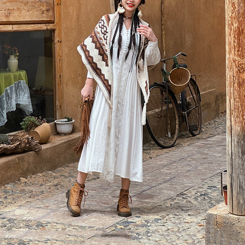 Buddha Stones marroni beige tibetane, in stile invernale, comodo da viaggio - image 12