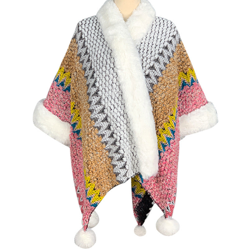 Scialle a righe multicolore tibetano con Buddha Stones , sciarpa da viaggio invernale e accogliente