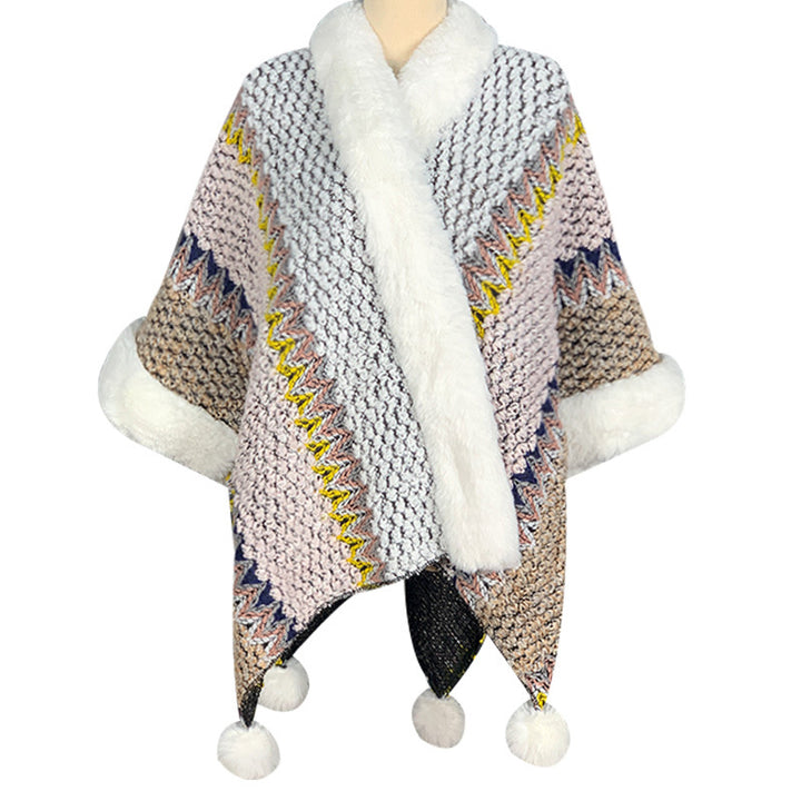 Scialle a righe multicolore tibetano con Buddha Stones , sciarpa da viaggio invernale e accogliente