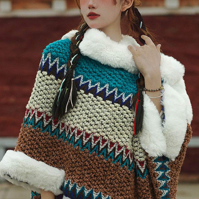 Scialle a righe multicolore tibetano con Buddha Stones , sciarpa da viaggio invernale e accogliente - image 46