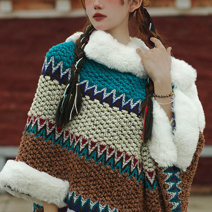 Scialle a righe multicolore tibetano con Buddha Stones , sciarpa da viaggio invernale e accogliente - image 46