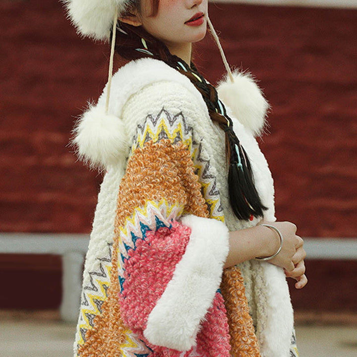 Scialle a righe multicolore tibetano con Buddha Stones , sciarpa da viaggio invernale e accogliente - image 10