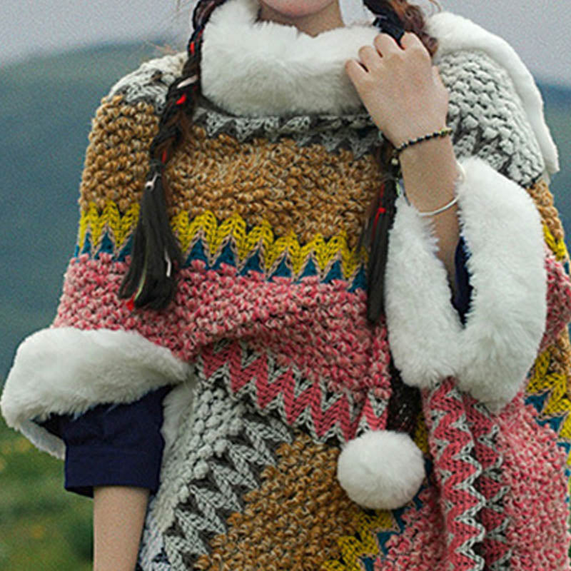 Scialle a righe multicolore tibetano con Buddha Stones , sciarpa da viaggio invernale e accogliente