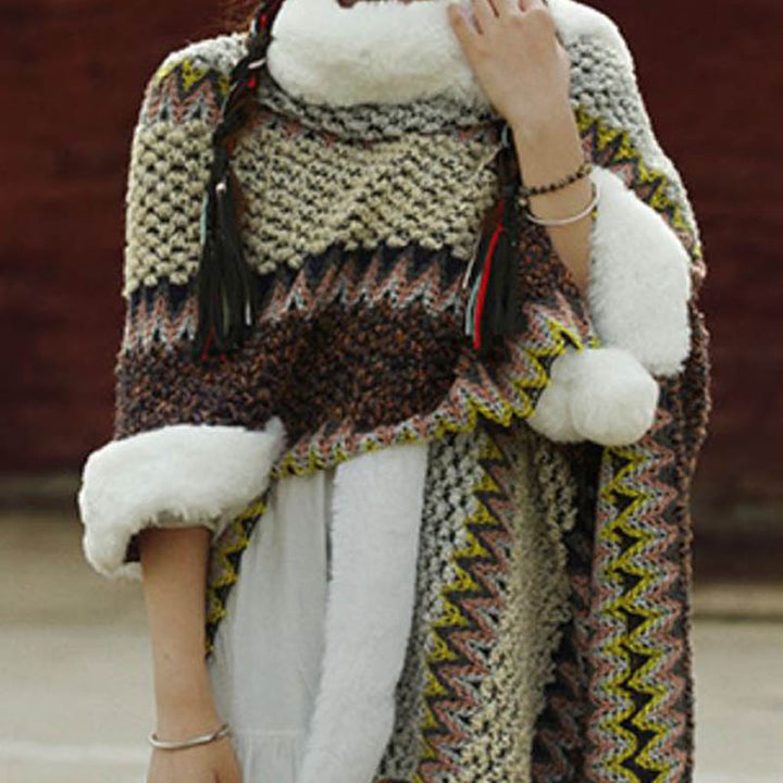 Scialle a righe multicolore tibetano con Buddha Stones , sciarpa da viaggio invernale e accogliente