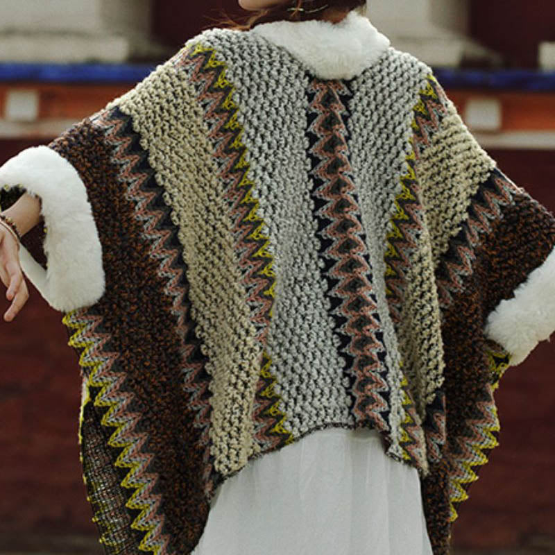 Scialle a righe multicolore tibetano con Buddha Stones , sciarpa da viaggio invernale e accogliente - image 5