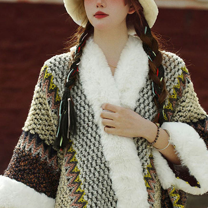 Scialle a righe multicolore tibetano con Buddha Stones , sciarpa da viaggio invernale e accogliente - image 3