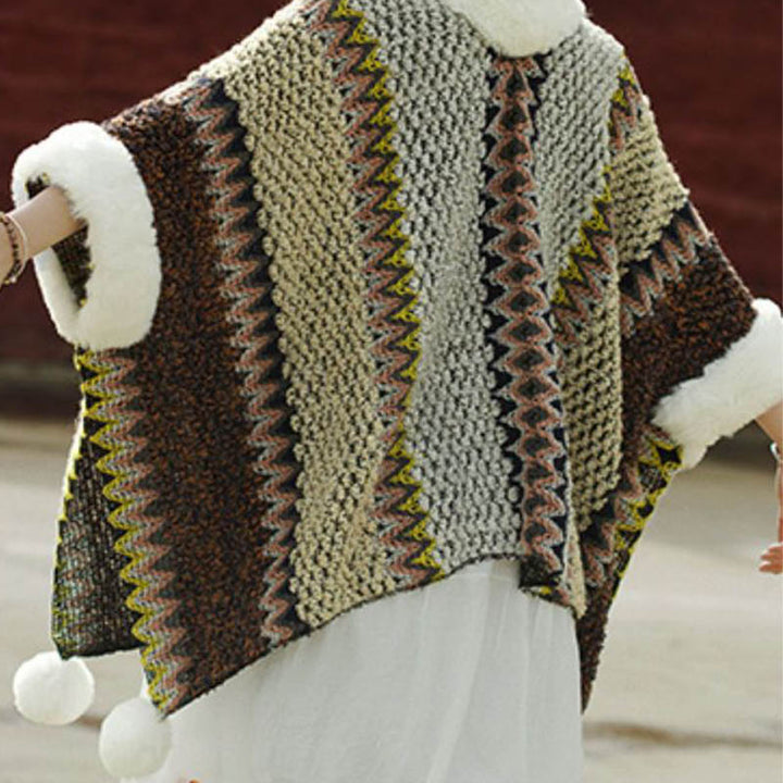 Scialle a righe multicolore tibetano con Buddha Stones , sciarpa da viaggio invernale e accogliente