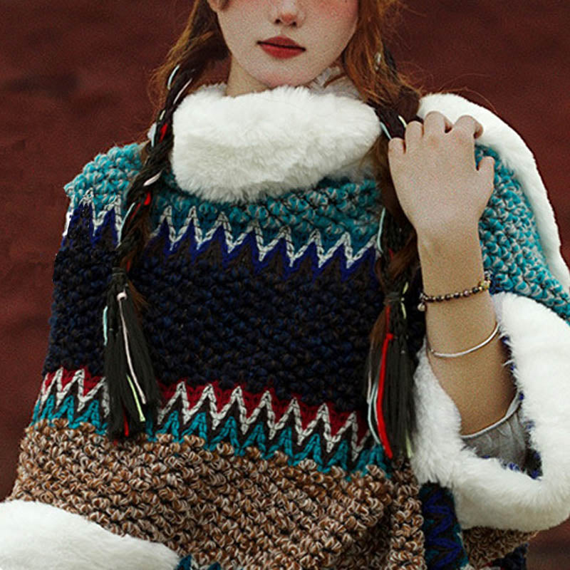 Scialle a righe multicolore tibetano con Buddha Stones , sciarpa da viaggio invernale e accogliente - image 29