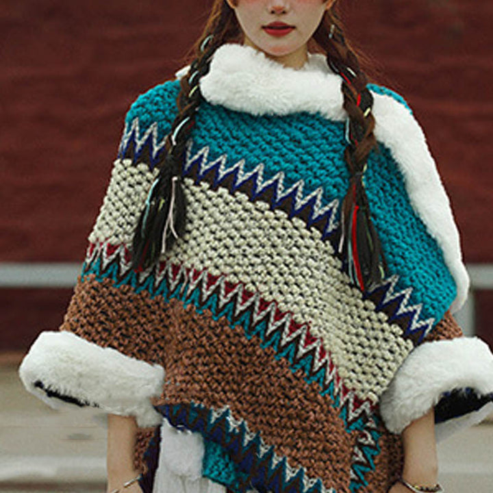 Scialle a righe multicolore tibetano con Buddha Stones , sciarpa da viaggio invernale e accogliente - image 51